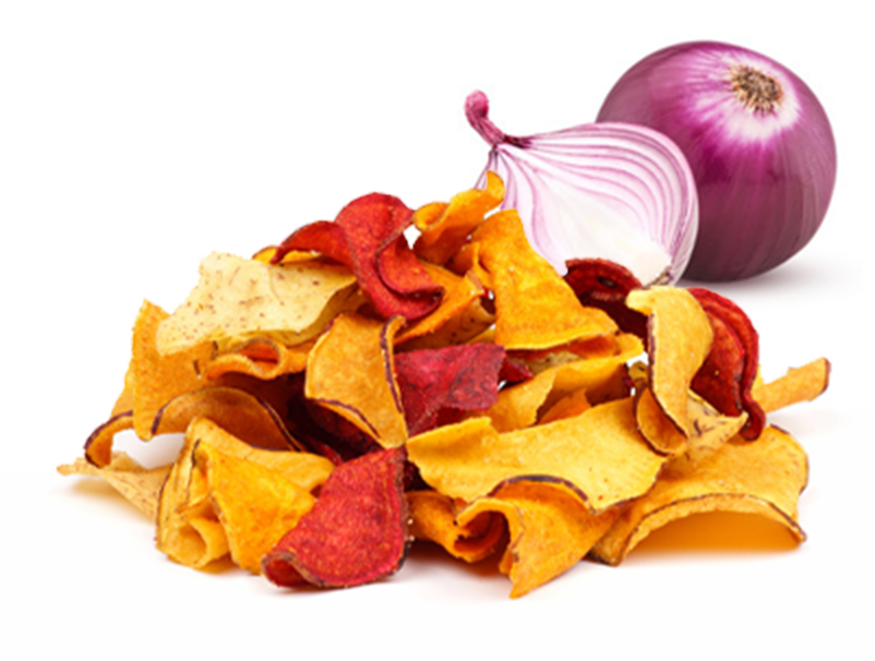 red onion crisps